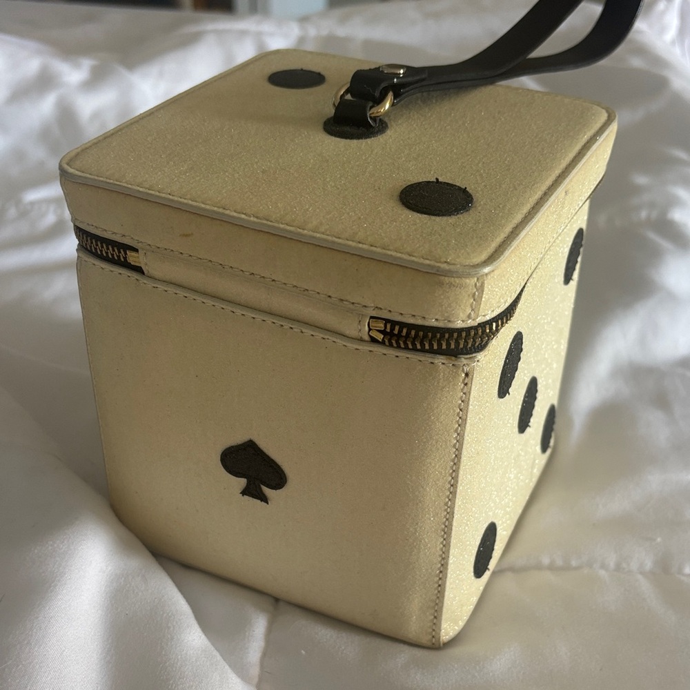 Kate Spade Cream and Black Dice Wristlet